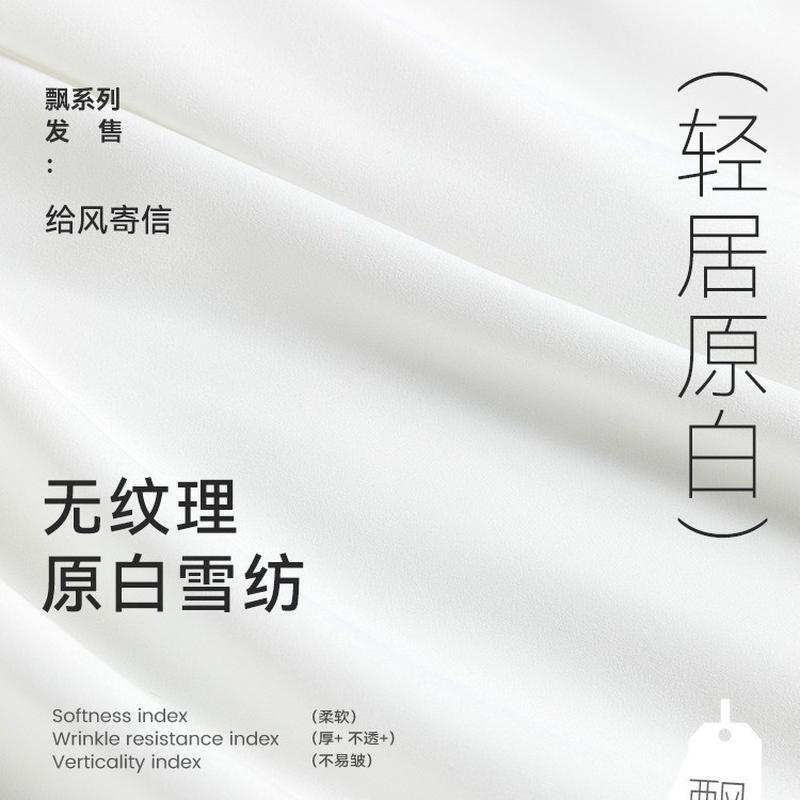 窗帘白纱纱帘透光不透人窗纱遮光2024现代简约新款飘窗窗纱皇批发