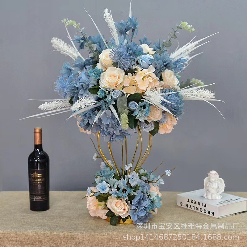 热销婚庆用品仿真花酒吧装饰道具婚礼主桌花酒店路引花餐桌签到台
