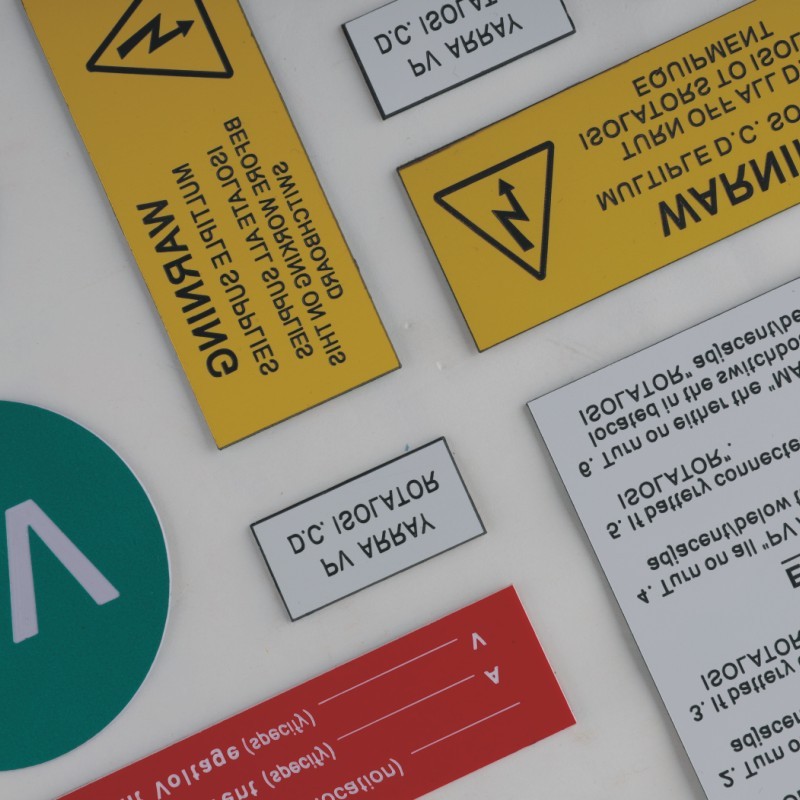 双色板激光雕刻国网电缆铭牌配电标识牌数字号码牌提示牌按钮电气