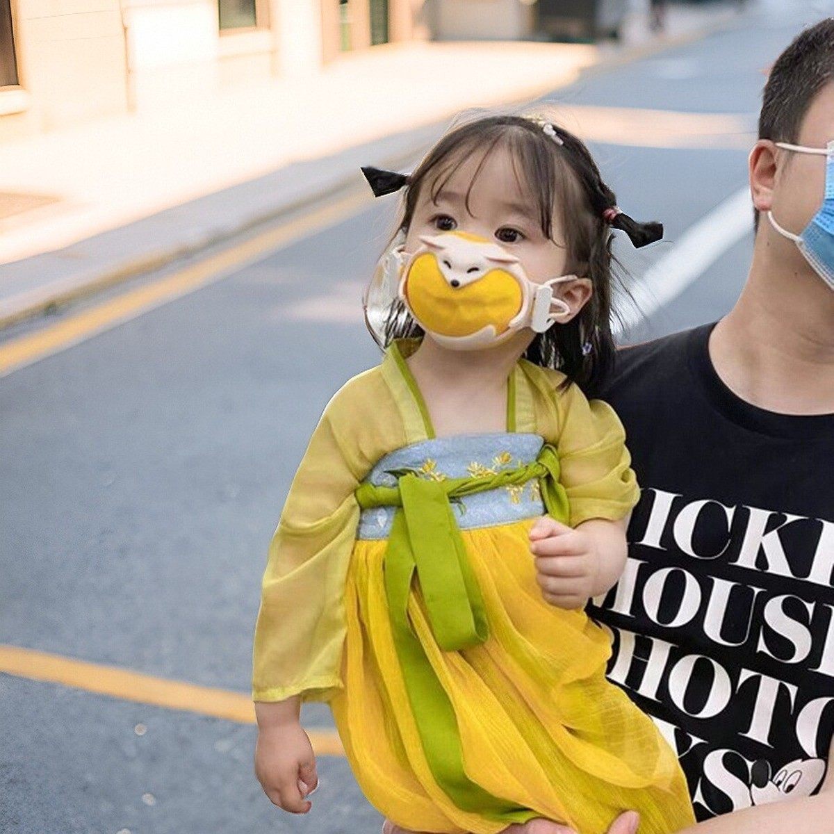 儿童日常古装超仙中国风襦裙黄色女宝宝表演服,童装/婴儿装/亲子装,汉服,淘宝优惠券,粉丝福利购,淘宝优惠卷