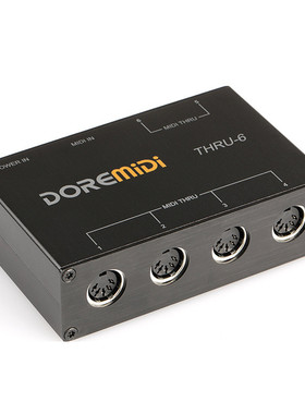 热销doremidi华示midithru-6boxmidi分流输入1路盒子6路输出