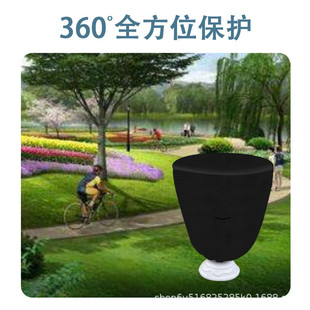 热销跨境 花园防水鸟浴盆罩birdbath cover 喷泉黑色庭院雕塑防尘