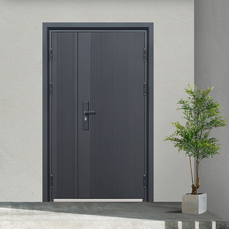 热销防盗门入户门带气窗通风室外门农村庭院子母门别墅大门双开进