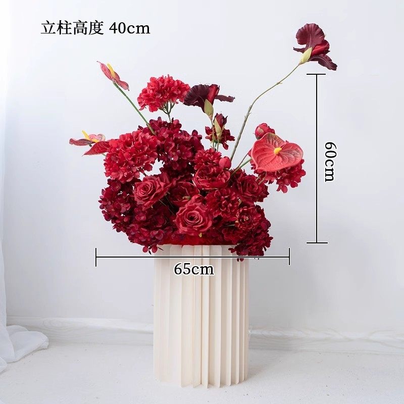红色系中式婚礼假花装饰迎宾 kt板花艺背景桌花地排花布置仿真花,家居饰品,仿真花/假花,淘宝优惠券,粉丝福利购,淘宝优惠卷