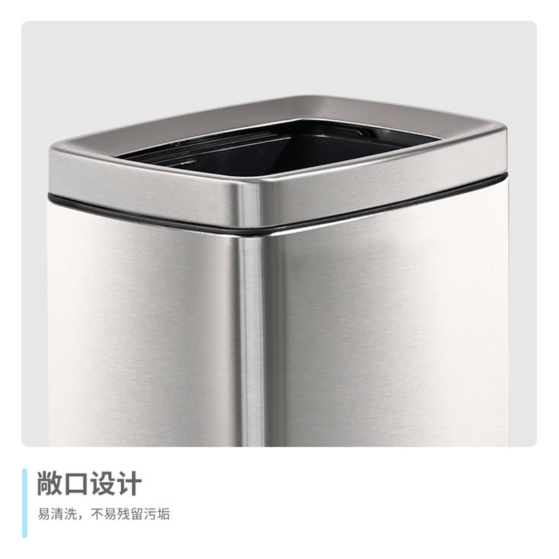 热销港式酒店ktv大堂立式长方形座地垃圾桶大容量不锈钢垃圾爆品
