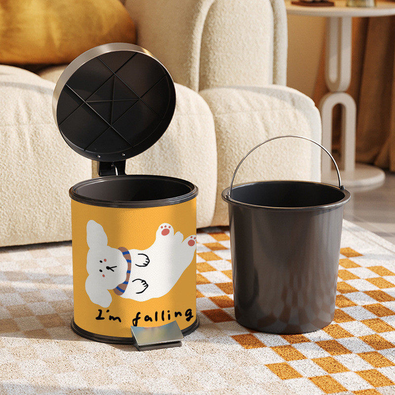 脚踏客厅带盖脚踩大容量厨房垃圾桶家用卫生间卡通大号筒手提代发