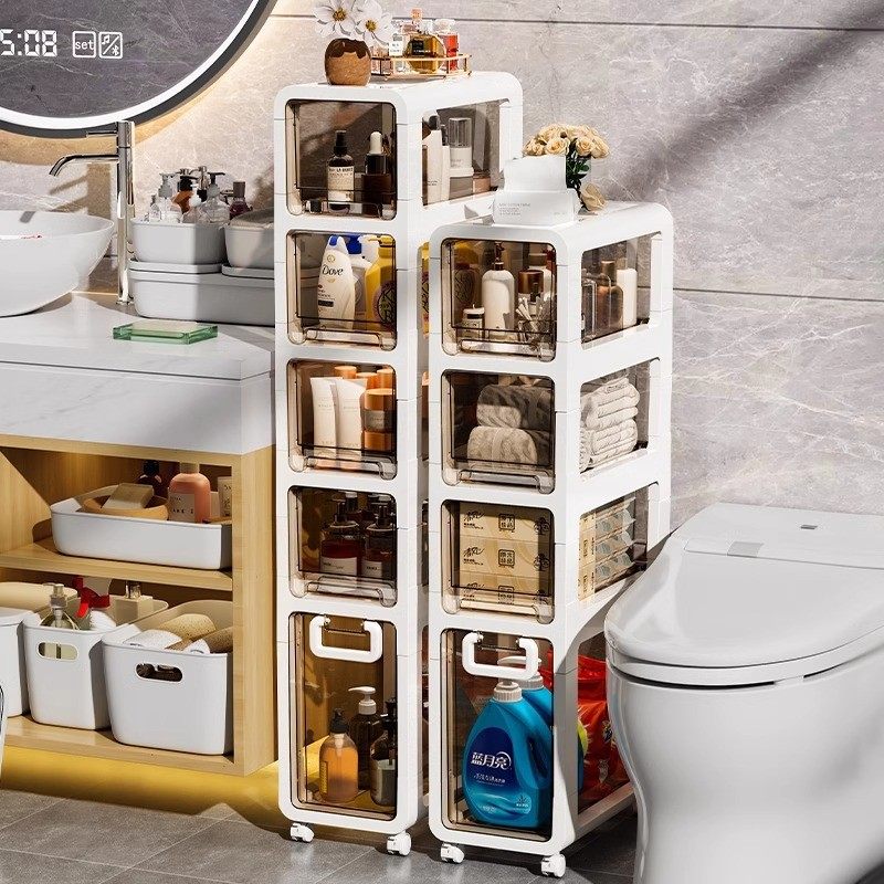 厨房收纳缝隙柜抽屉式夹缝柜卫生间边柜超窄缝储物置物架家用,收纳整理,整理架/置物架/收纳架,淘宝优惠券,粉丝福利购,淘宝优惠卷