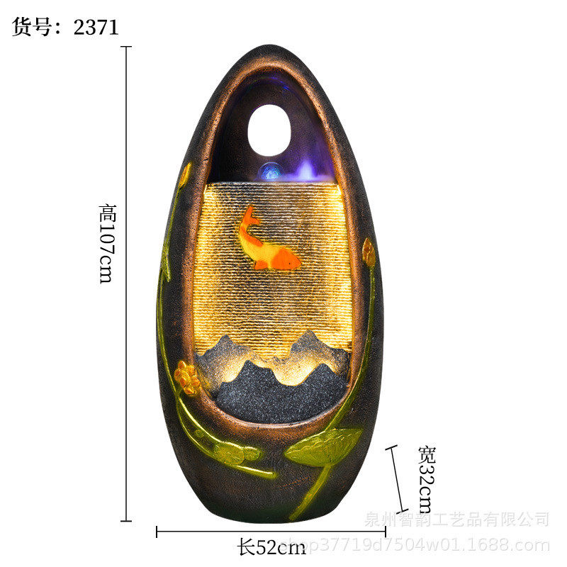 工艺品流水摆件客厅办公室玄关店铺装饰品假山喷泉批发