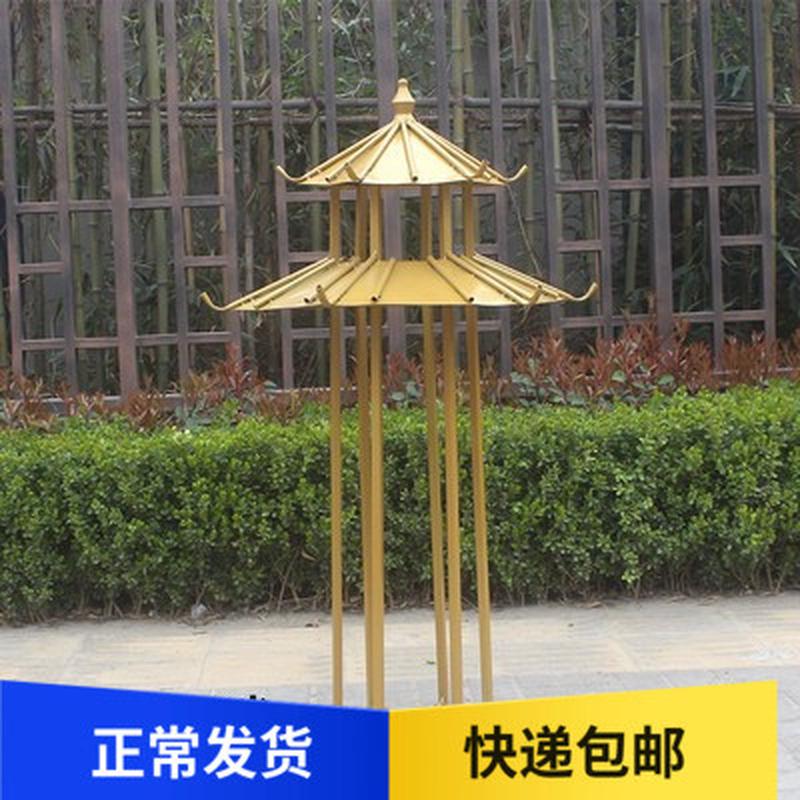 新款婚庆道具中式六角喜亭凉亭小屋路引婚礼布置舞台摆件迎宾装饰