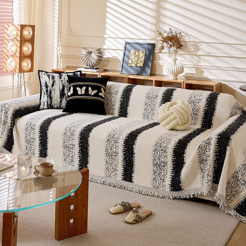 糯米绒柔软沙发铺北欧高级感巾轻奢风沙发套全包加厚防滑沙发盖布