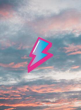 TLP反光车贴  桃红蓝色闪电三角玻璃漆面电动车汽车用防水小贴纸