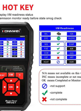 热销kw850obd2eobd汽车故障诊断仪扫描仪elm327nt301pluselm327