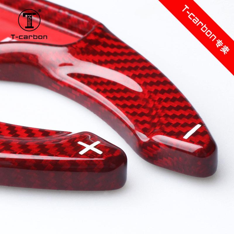 热销适用于捷豹xexfxjxk方向盘改装纤维彩色玻璃加长换挡拨片换档