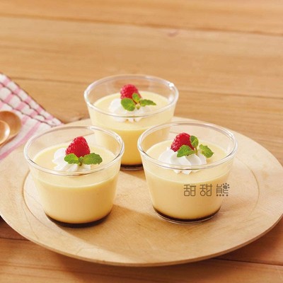 耐高温玻璃焦糖果冻布丁杯高硼硅烤箱微波炉用蛋糕模具带密封盖子