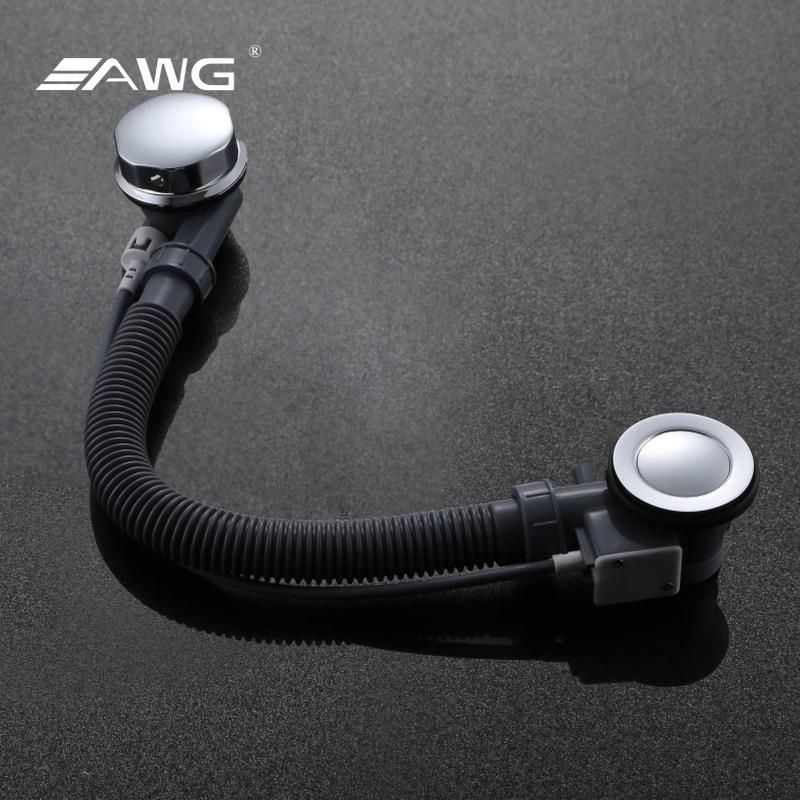 家用浴缸陶瓷排水管配件旋转式下水器塑料伸缩下水管