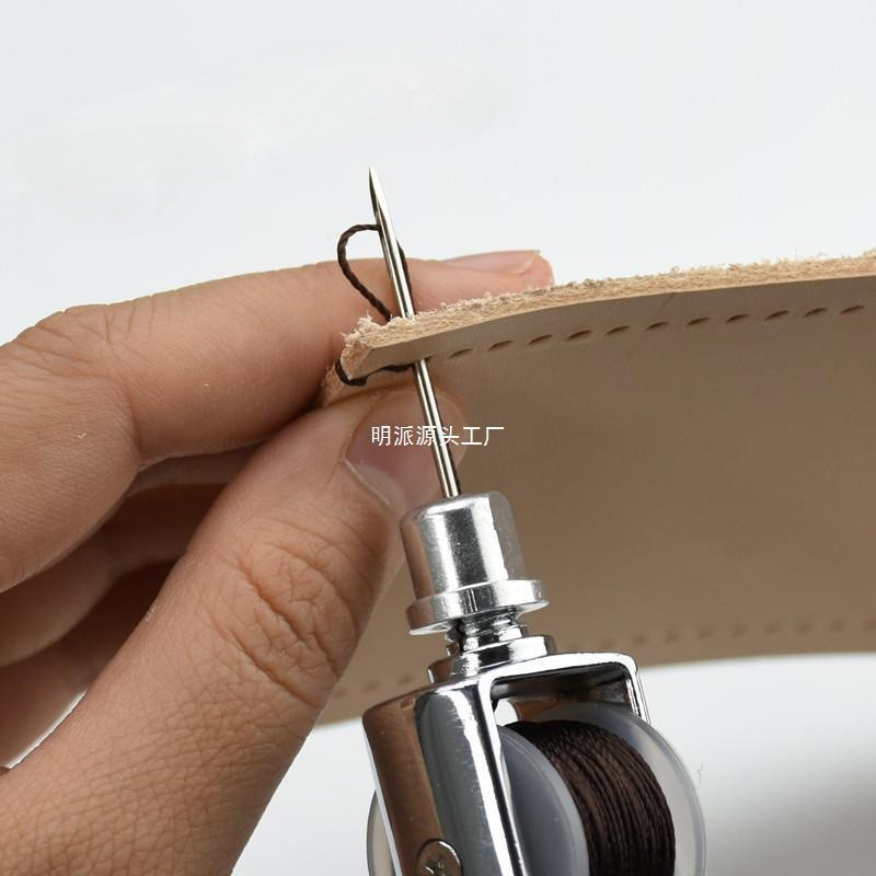 手工缝牛皮皮具皮革手缝器针手缝机修补缝线器上鞋针锥子打孔装订