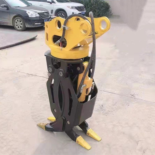 热销钩机旋转液压抓木器挖掘机改装夹子双缸夹木器