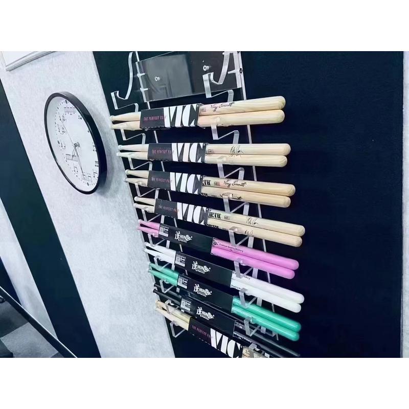 亚克力鼓棒展架架子鼓鼓棒展架挂墙亚克力展架鼓棒鼓棒展示架