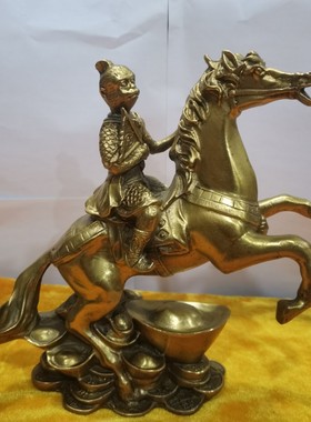 批发直供黄铜大中小铜马上封侯铜马上封侯工艺摆件办公家居