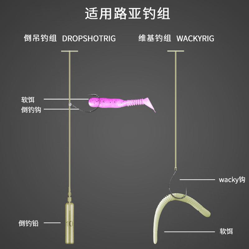 盒装50枚路亚倒钓钩8003鱼钩虾钩泥鳅鳜鱼鲈鱼翘嘴海钓软饵软虫钩