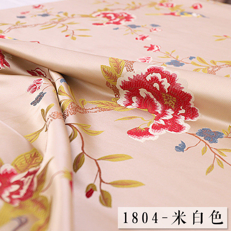 批发窗帘卧室花鸟高精密提花新中式客厅沙发布抱枕靠垫套桌旗布料,纺织面料/辅料/配套,服装花边,淘宝优惠券,粉丝福利购,淘宝优惠卷