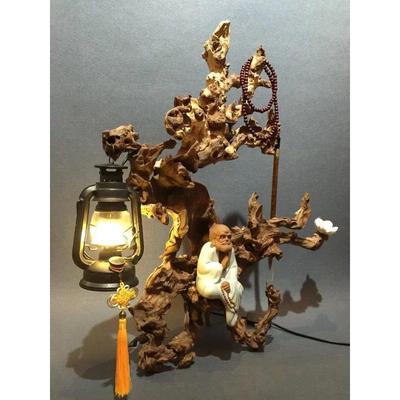 羊蹄甲金丝红木中国风根雕根艺摆件树根毛料珊瑚木沉木水族水景料