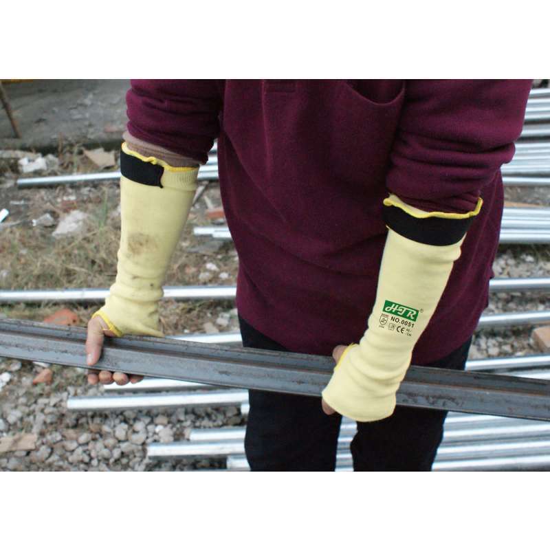 热销htr海太尔0051芳纶双层防切割护腕臂阻燃隔热180度42cm