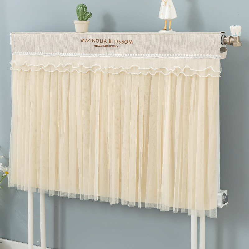 不透色暖气片防尘罩遮挡装饰罩老式暖气片罩防熏黑墙蕾丝家用简约