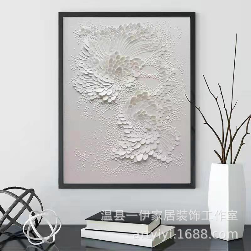手工装饰画肌理立体浮雕实物画现代抽象简约图案客厅沙发挂画??图片