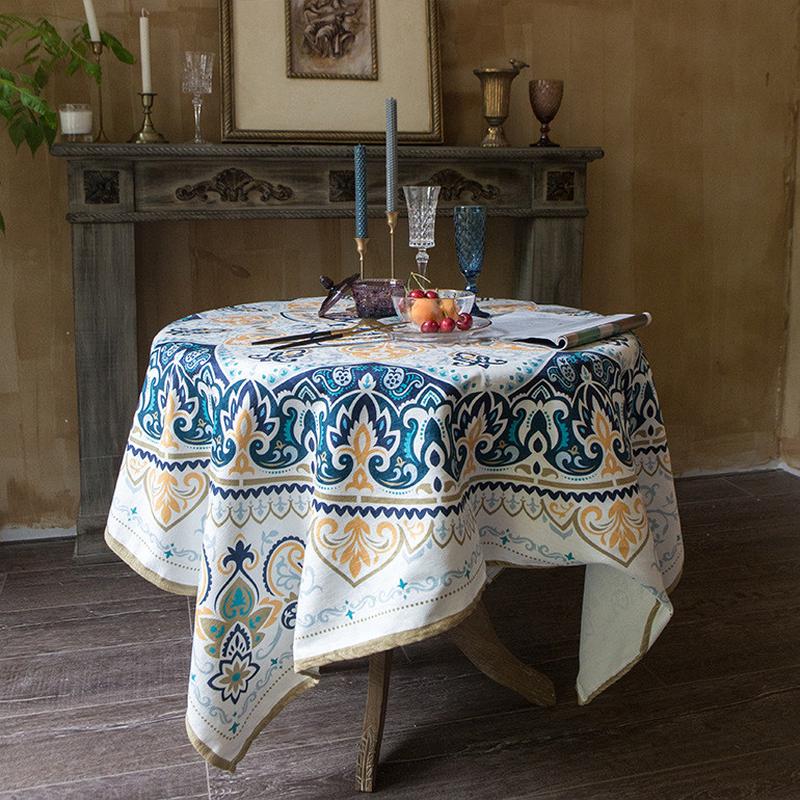 欧式古典莫莉氛围加厚感桌布复古防水野餐高级感茶几防尘盖布定制