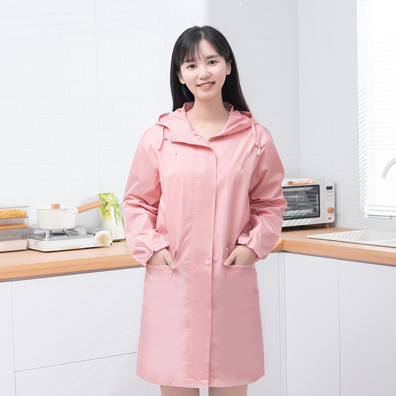 w1tr围裙女家用厨房2023时尚新款防水罩衣大人防油修身可爱长袖工