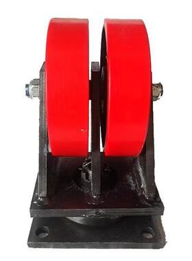 6/8/10/12寸超重型聚氨酯pu双排吨3万向脚轮5吨10吨双排铁芯脚轮