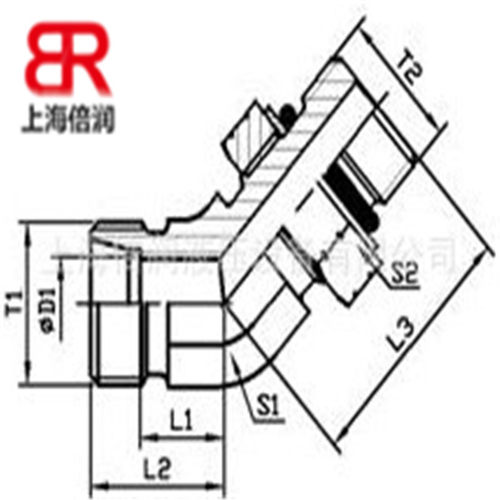 热销供应emb接头可调向度角锁紧螺母45带接头