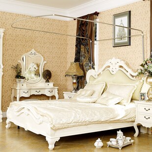 26x8康久结实蚊帐支架单买单卖床帘单u型不锈钢伸缩耐用蚊帐配件