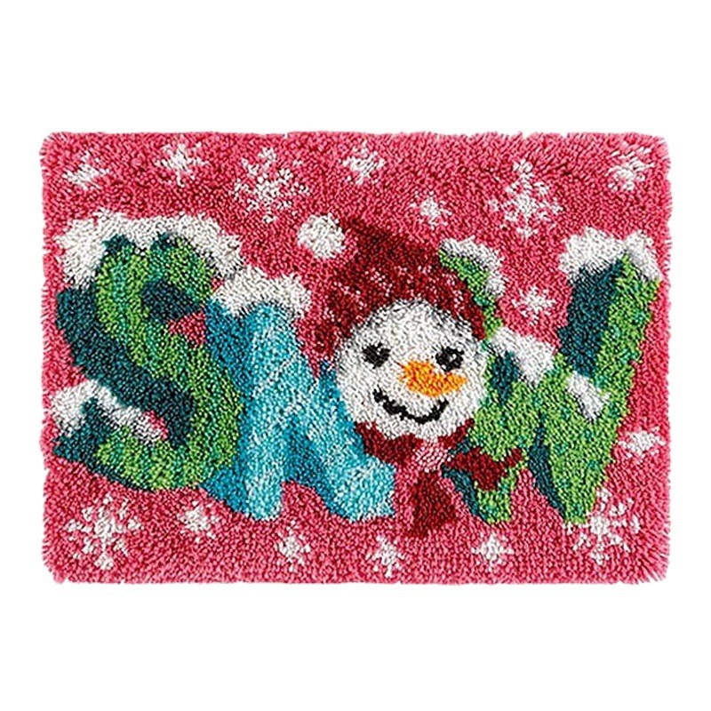 厂家供应圣诞系列坐垫地毯段段绣段段绣聚酰胺纤维