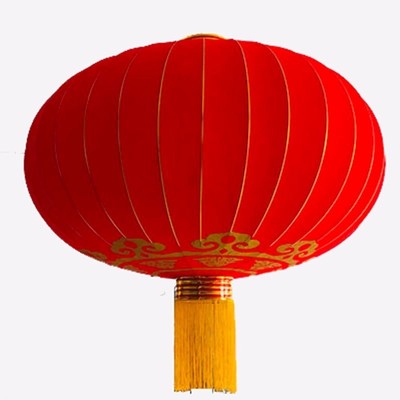 欢度佳节大红灯笼中秋国庆户外装饰灯笼铁口广告灯笼绸缎灯笼大红