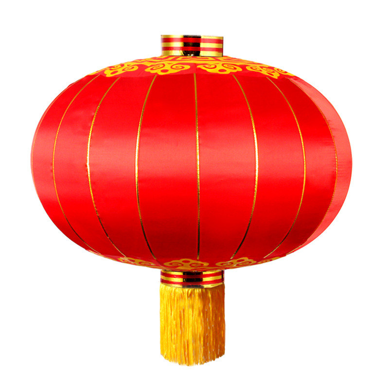 批发欢度国庆春节新年铁口大红灯笼植绒缎面1.8米2米门口装饰灯笼
