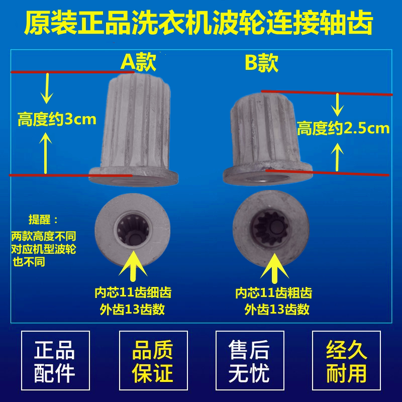 小天鹅洗衣机波轮盘芯转盘齿轮齿铝芯外11齿底盘原装连接轴配件13