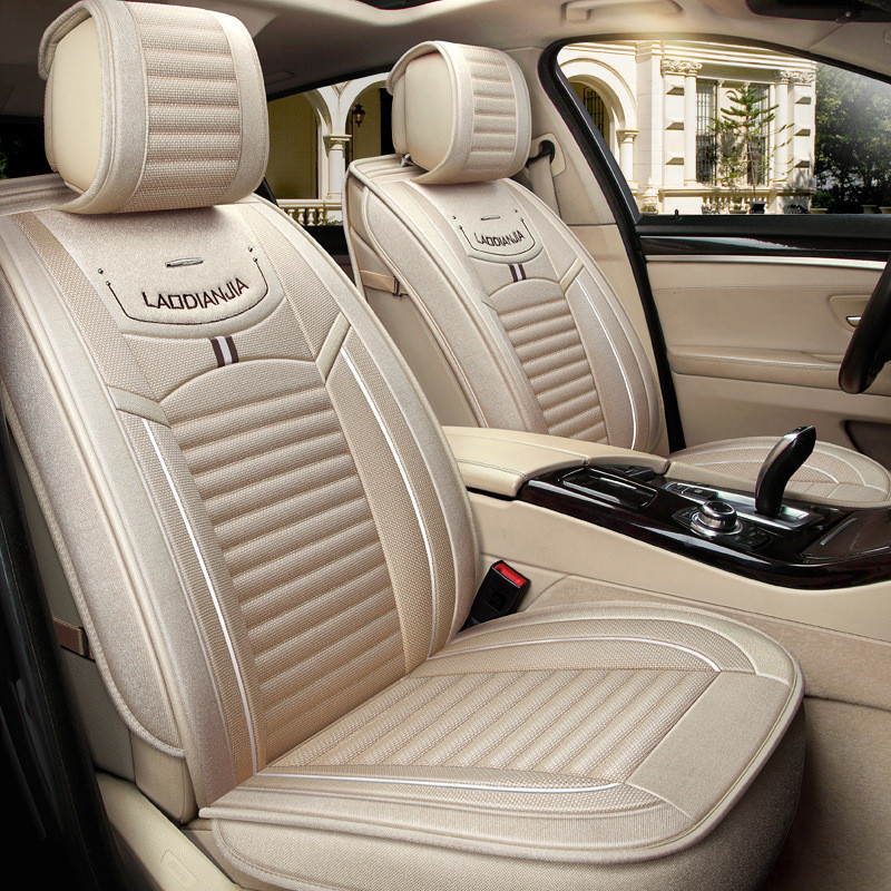 热销全包座垫 汽车用品车垫 亚麻四季通用汽车坐垫座套 新款四季