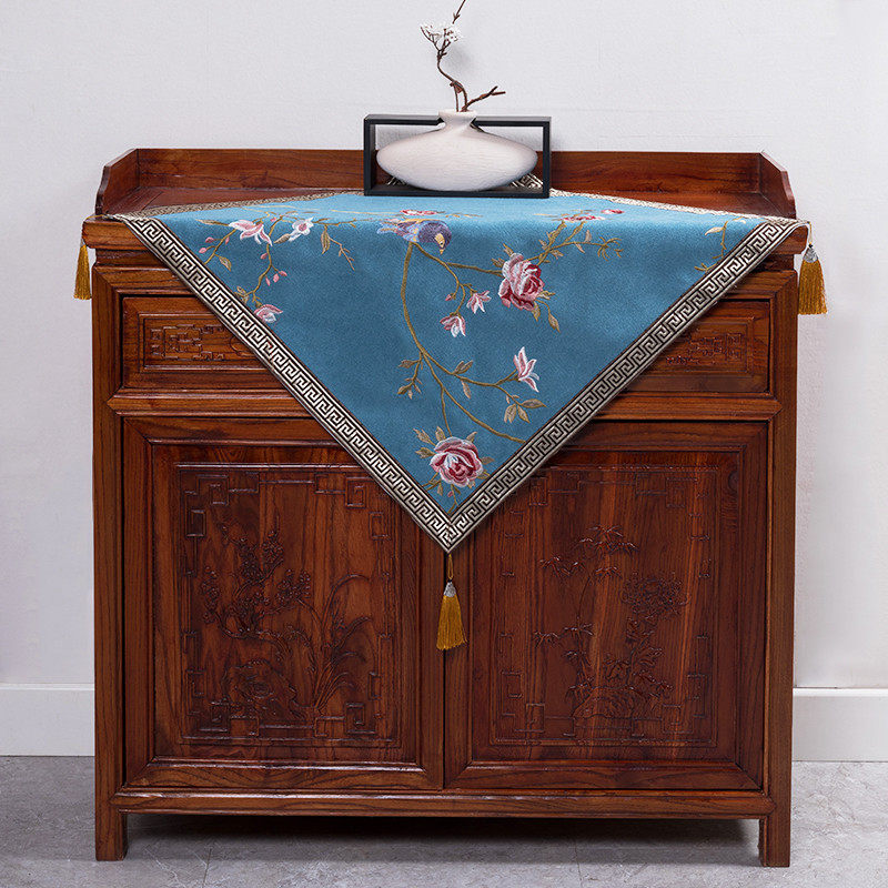中式茶几桌布中国风盖布梳妆台斗柜罩方桌布边几台布盖巾桌垫,居家布艺,桌布,淘宝优惠券,粉丝福利购,淘宝优惠卷