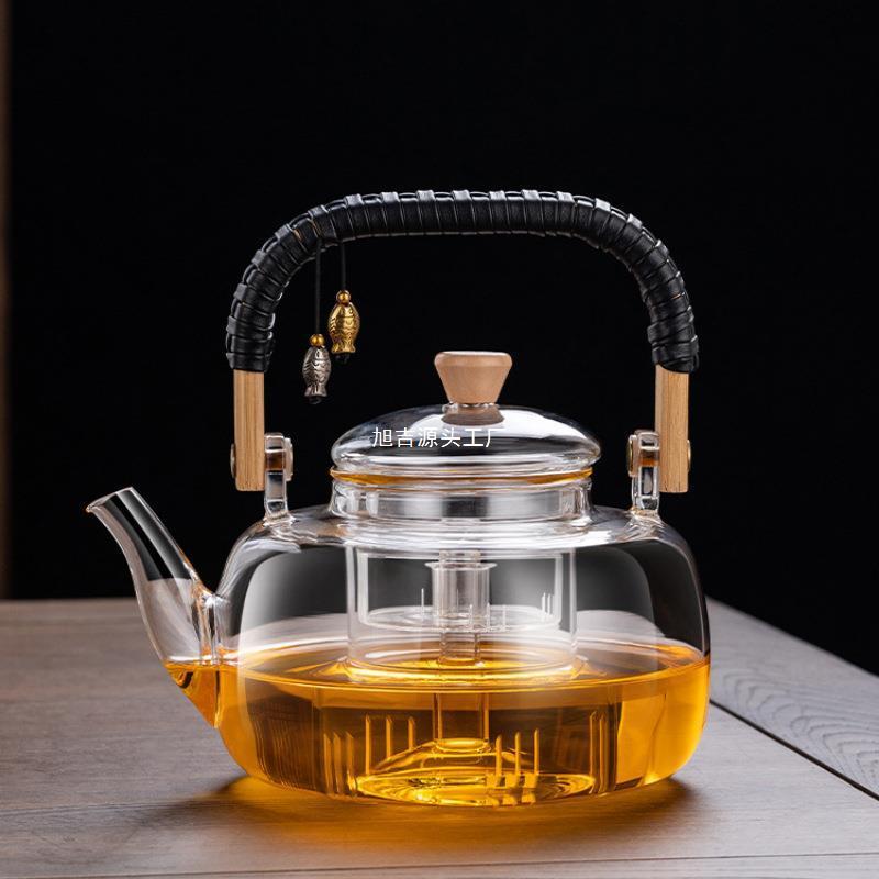 玻璃煮茶壶耐高温烧水壶大容量蒸汽煮茶器黑白茶全自动电陶炉