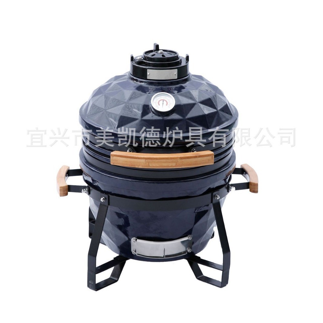 15寸新款钻石款陶瓷烧烤炉15inchkamadogrill户外烧烤团建