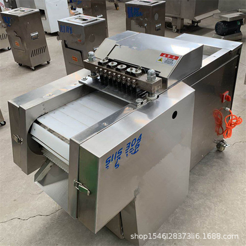 热销全自动切块切块切鸡块机排骨切块机鸡鸭剁块机鱼类机机