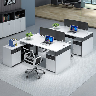 职员办公桌员工位4人位办公室屏风桌子财务办公桌椅组合卡座单人