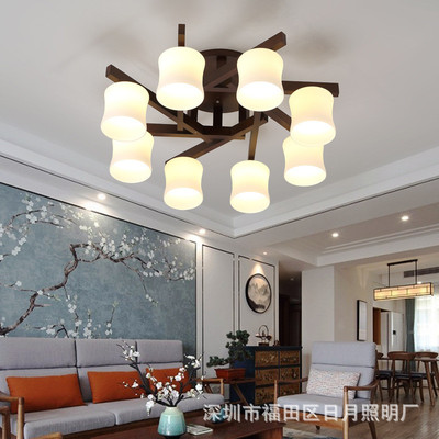 热销2024新中式客厅吊灯现代简约餐厅中国风大气东南亚风格创意卧