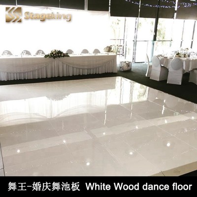 热销sicowhitedancefloor白色4x4ft婚庆活动舞池板光亮舞池地板