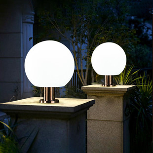 柱头灯大门柱子灯户外市电接电两用别墅大门庭院围墙灯河堤景观灯