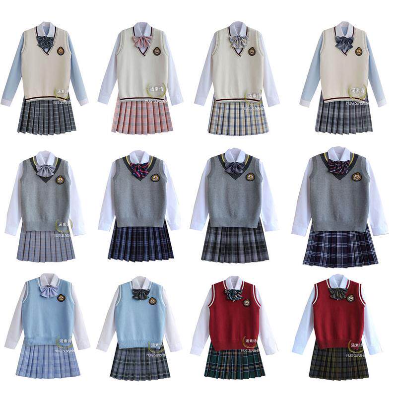 包邮5件套学生校服套装 J英伦学院风 多种颜色尺码选择 2024年冬