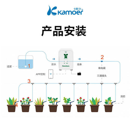 家用自动浇水器智能淋花滴水器盆栽滴灌洒水浇花手机定时懒人系统
