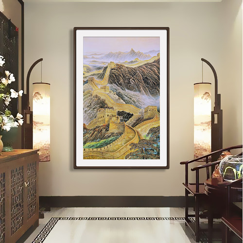 师傅手工雕刻铜雕画玄关万里长城客厅艺术画装饰画现代挂画